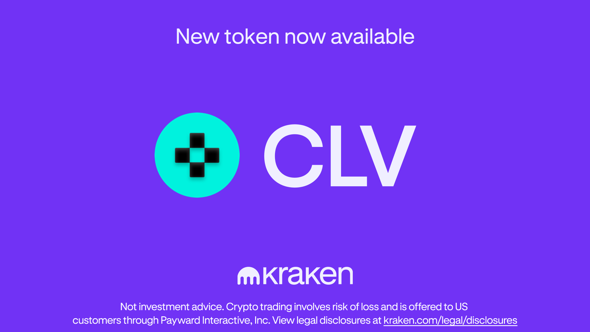 krakenfx's tweet image. 🔊 $CLV @clv_org is now available for trading on Kraken! 

✔️ Deposits and withdrawals are enabled
🎉 Trading is now live!

Trade here ⤵️
krakenpro.onl/9f1e/464i3wdx 

*Geographic restrictions apply
