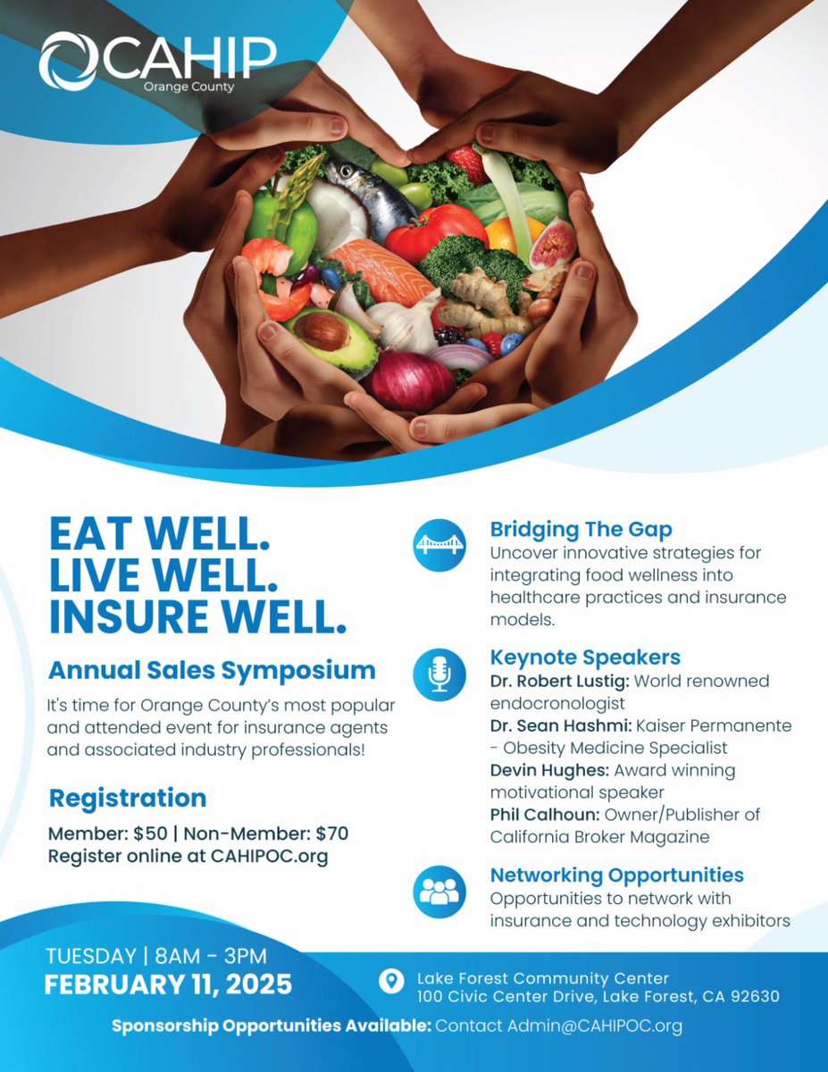 Get the latest industry insights at the CAHIP OC Sales Symposium on Feb 11. Top speakers, networking, and practical strategies to grow your business. Stop by and meet Kevin Carlin at our exhibit table!
#healthinsurance #brokers #grouphealthinsurance #employeebenefits