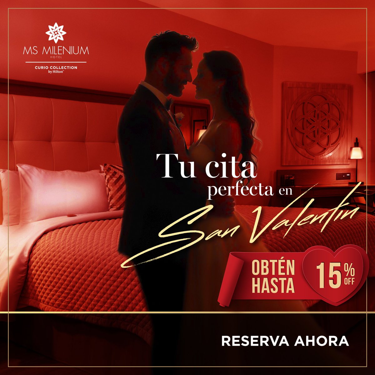 ms_milenium's tweet image. 💖 Este San Valentín cae en viernes… ¡Perfecto para un fin de semana en pareja! 🥂

Reserva con 15% de descuento
📞 (81) 8368 6000 (código Promo Milenium)
✨ Agrega una cena romántica y hazlo inolvidable.
📅 Válido todo febrero.

#SanValentín #CenaRomántica