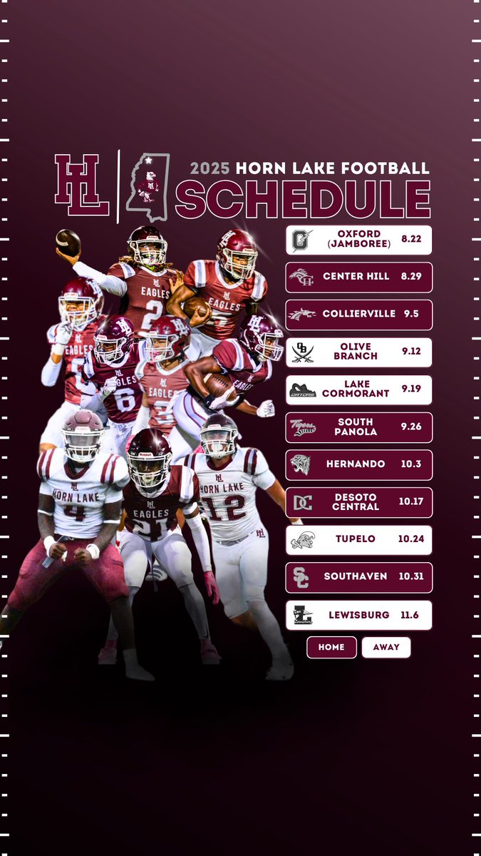 HornLakeFB's tweet image. 2025 Football Schedule 📲 Wallpaper

#AboveTheLine #famiHLy