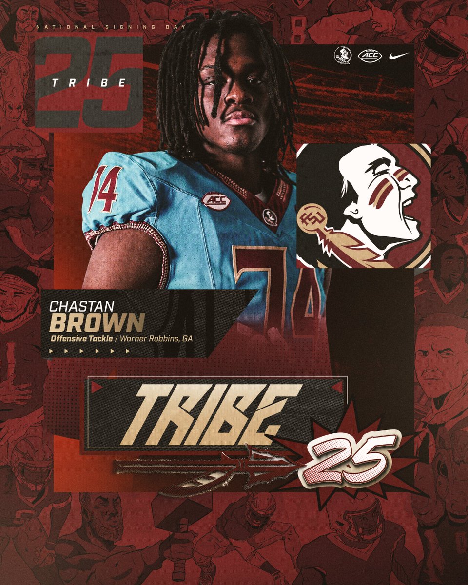 A ⭐️⭐️⭐️⭐️, athletic offensive lineman is officially in #Tribe25 - welcome to the #NoleFamily, <a href="/chastan2007/">chastan</a>!

🔗: noles.co/tribe25