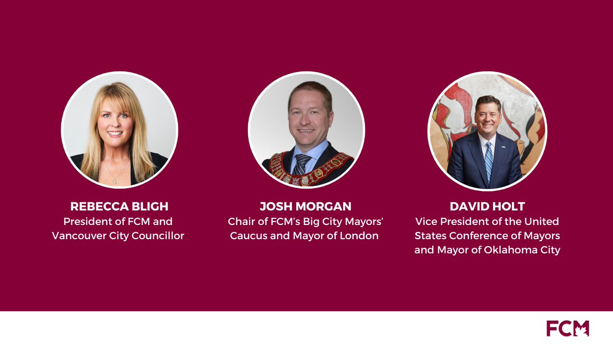 Federation of Canadian Municipalities (@fcm_online) on Twitter photo Although the U.S. tariffs are paused, the threat of a tariff war remains very real.
FCM President <a href="/rebeccaleebligh/">Rebecca Bligh, City Councillor</a> and Big City Mayors’ Caucus Chair <a href="/MayorMorgan/">Mayor Josh Morgan</a> spoke with <a href="/usmayors/">U.S. Mayors</a> VP <a href="/davidfholt/">Mayor David Holt</a> to discuss shared challenges in major cities on both sides of the border.
FCM is Although the U.S. tariffs are paused, the threat of a tariff war remains very real.
FCM President <a href="/rebeccaleebligh/">Rebecca Bligh, City Councillor</a> and Big City Mayors’ Caucus Chair <a href="/MayorMorgan/">Mayor Josh Morgan</a> spoke with <a href="/usmayors/">U.S. Mayors</a> VP <a href="/davidfholt/">Mayor David Holt</a> to discuss shared challenges in major cities on both sides of the border.
FCM is