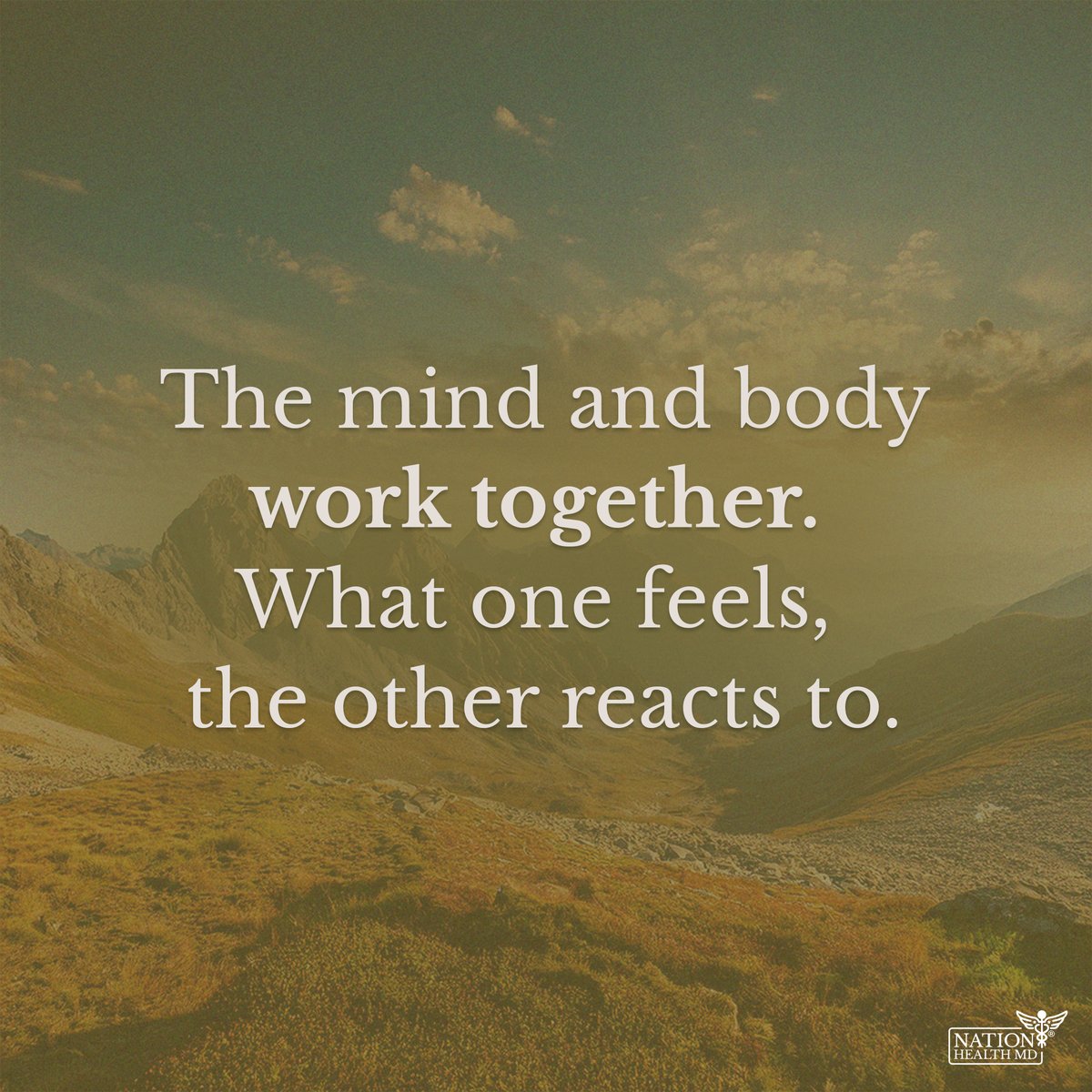 Fostering the harmony between mind and body. 🌟
Every emotion felt is a cue for the body to respond. Do you agree? 

#nationhealthmd #healing #wellness #selfcare