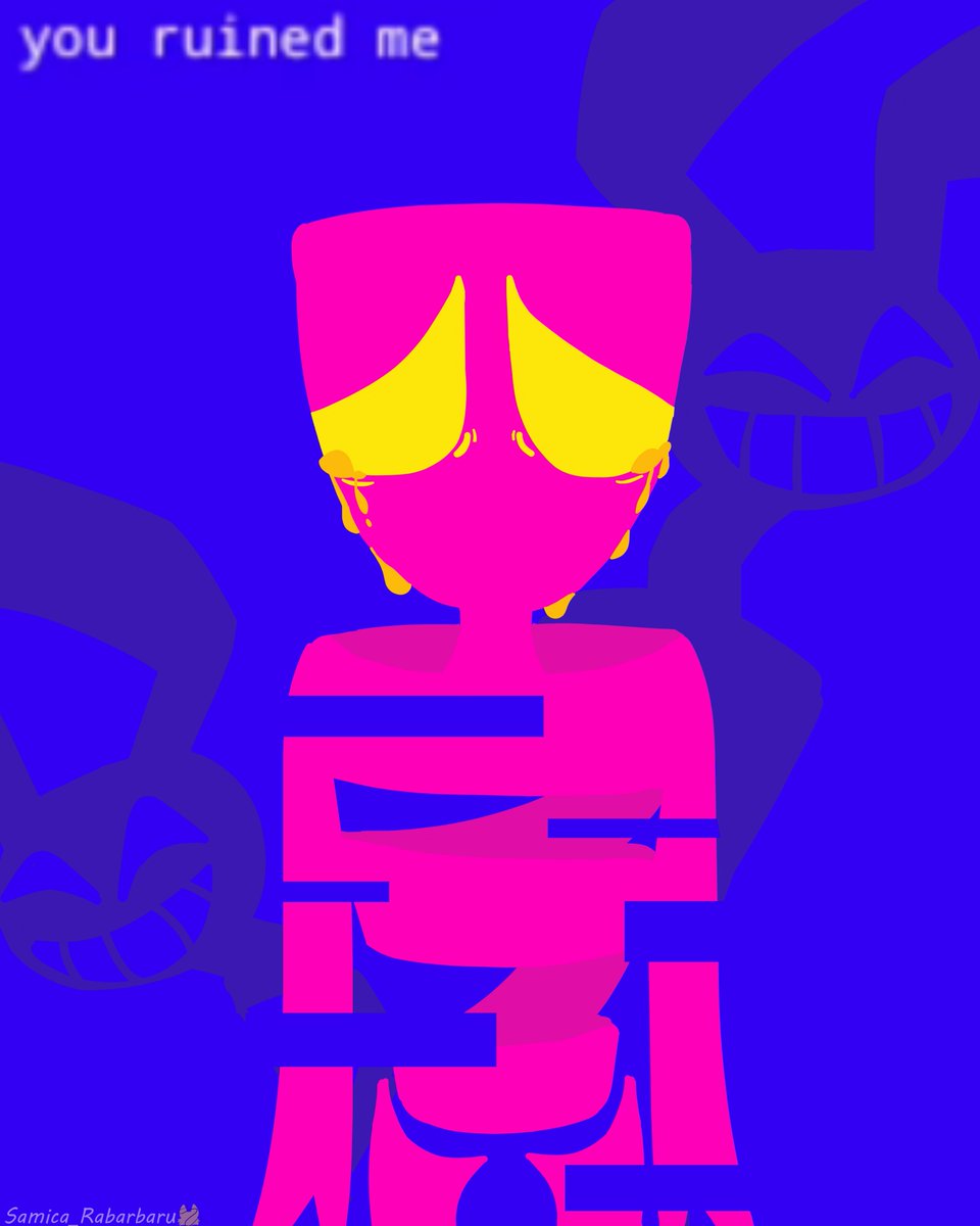 Samica_R's tweet image. BRIGHT COLORS!!
.
.
.
.
.
.
.
.
.
&quot;You ruined me&quot; 
#tadcjax #tadcfanart #tadc #TheAmazingDigitalCircus #theamazingdigitalcircusfanart #Gangle #tadcgangle