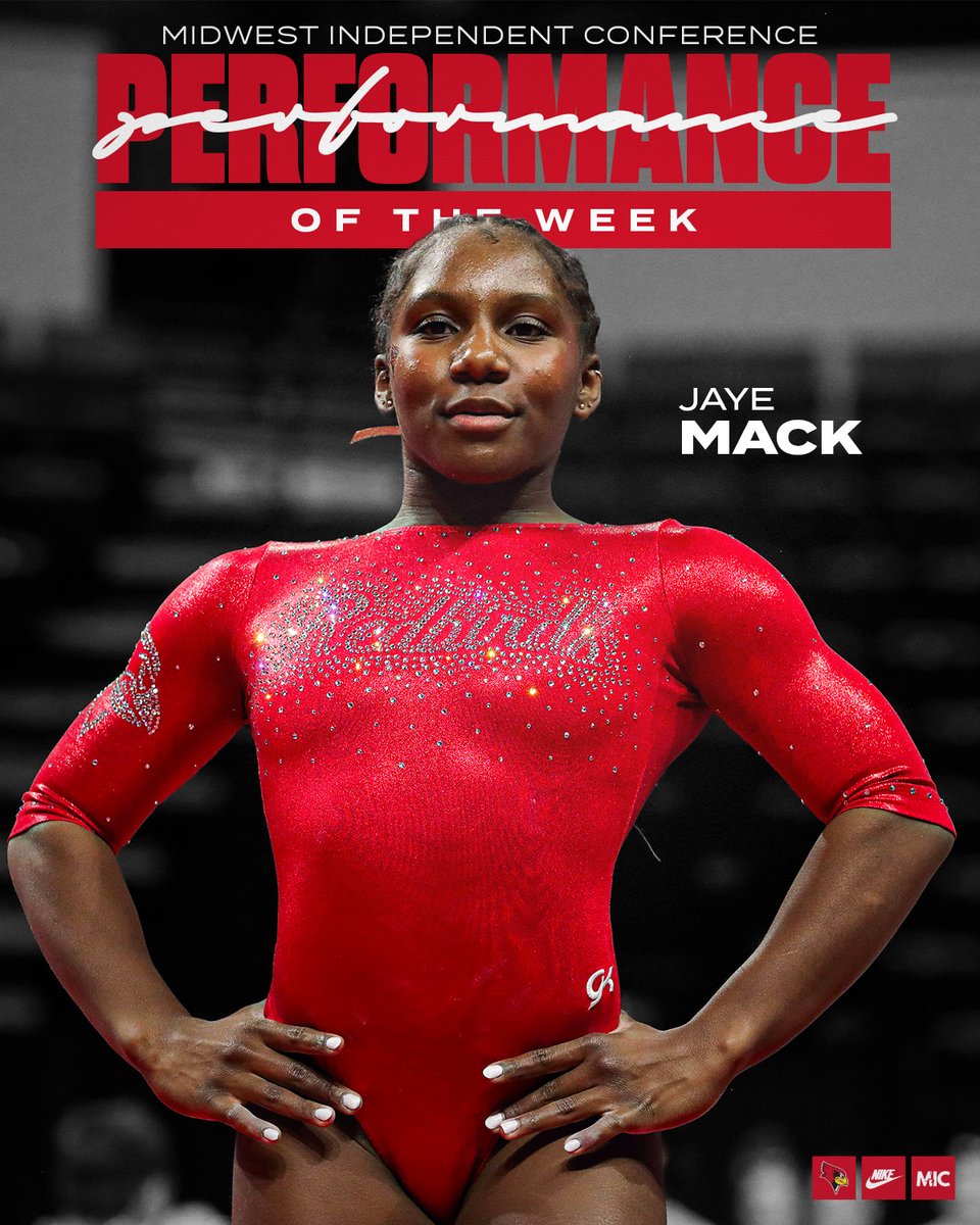 redbirdwgym's tweet photo. Thanks to a career 9.925 on vault, senior Jaye Mack has been selected as the MIC Performance of the Week❗️ https://t.co/Kbp42jP3n1