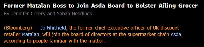 Jennifer Creery 紀寳瑩 (@creery_j) on Twitter photo Scoop: Former Matalan boss Jo Whitfield will join the board of directors at Asda as the supermarket tries to bolster its retailing expertise. With <a href="/sabahmeddings/">Sabah Meddings</a> Scoop: Former Matalan boss Jo Whitfield will join the board of directors at Asda as the supermarket tries to bolster its retailing expertise. With <a href="/sabahmeddings/">Sabah Meddings</a>