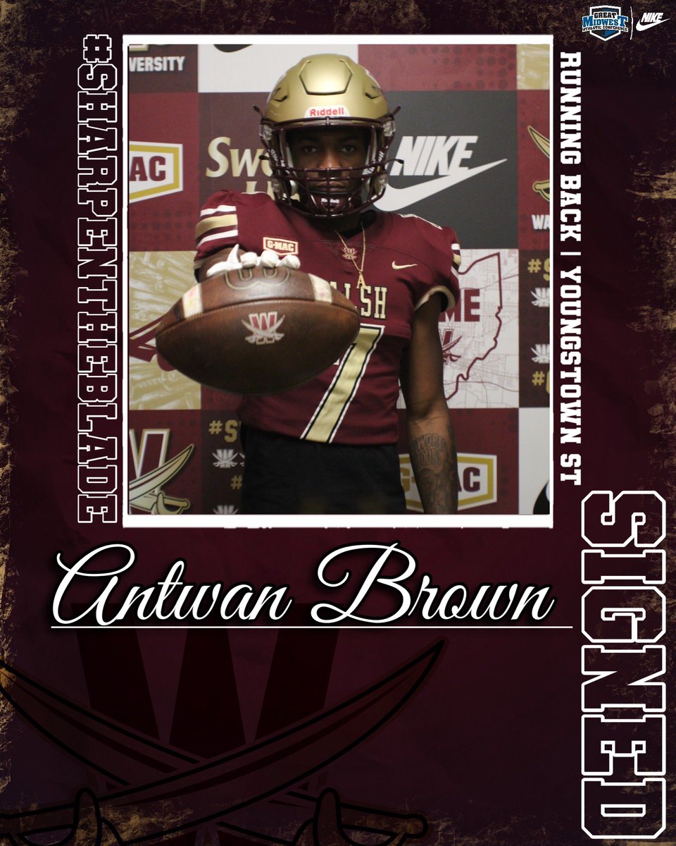 Welcome to Canton, <a href="/Antwanbrown_/">Antwan Brown Jr.</a> !

🏠Warren, OH
🏫 Youngstown State
🏈 Running Back

#ChaseTheLion ⚔️