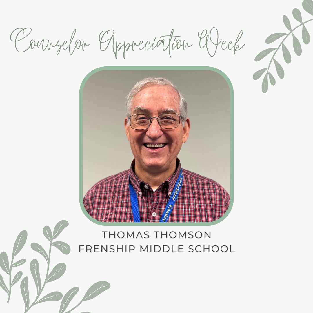 Happy #NationalSchoolCounselingWeek! We are so grateful for Mr. Thomson and the incredible support, guidance and care he provides to our students every day. Thank you for all you do!