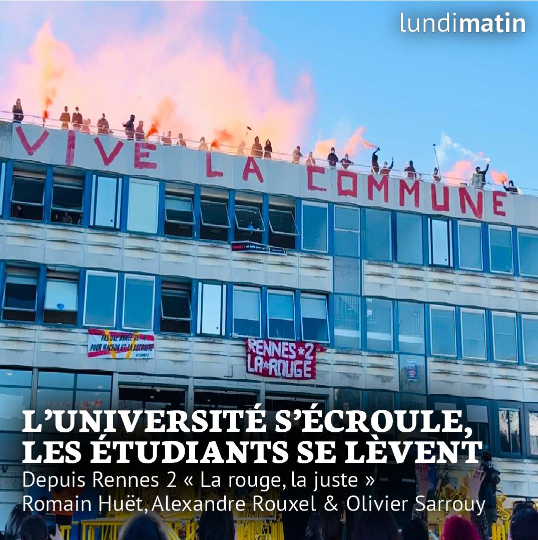 Excellent texte de 3 profs de Rennes 2 sur l'austérité dans les facs, ses conséquences au quotidien et les premières AG prometteuses. 

"La pensée et le savoir contiennent une part à jamais irréductible aux logiques économiques."

lundi.am/Rennes-2-La-ro…