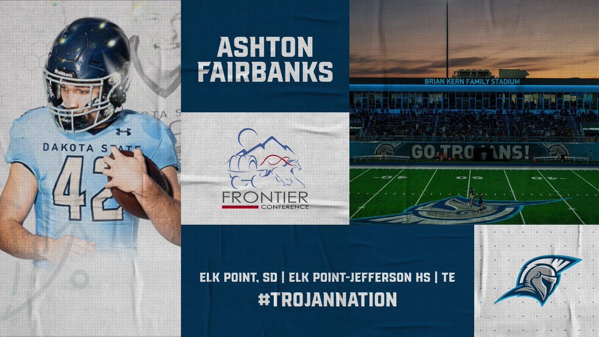 Dakota State Football (@dsufootball) on Twitter photo Welcome to the family!
Ashton Fairbanks ( <a href="/AshtonFairbanks/">Ashton Fairbanks</a> )
From: Elk Point, SD
HS: Elk Point-Jefferson HS
TE | 6’2 | 200
Film: buff.ly/4hGJnoj Welcome to the family!
Ashton Fairbanks ( <a href="/AshtonFairbanks/">Ashton Fairbanks</a> )
From: Elk Point, SD
HS: Elk Point-Jefferson HS
TE | 6’2 | 200
Film: buff.ly/4hGJnoj