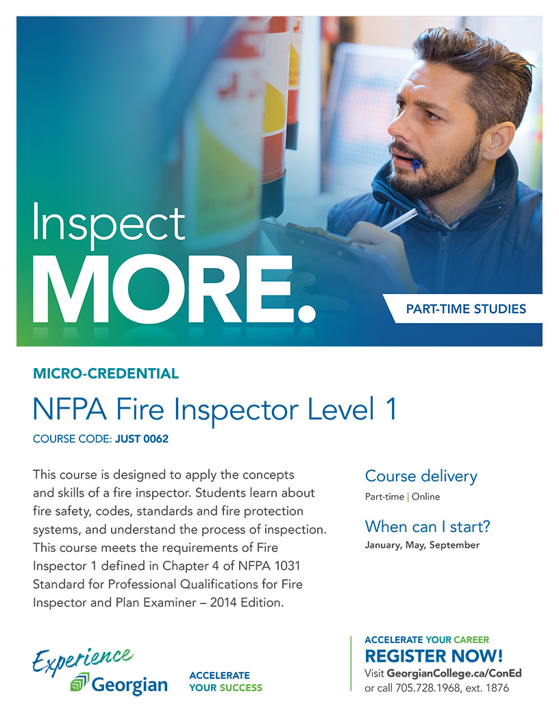 GeorgianPre's tweet photo. Need more information on the NFPA 1031 Fire Inspector Level I certification? 

Contact us today! https://t.co/Udp370nO6Q