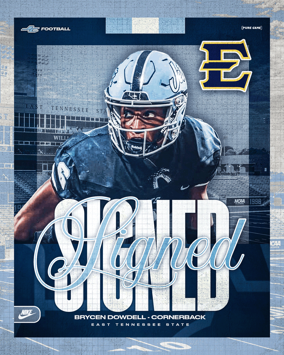 JCJetsFootball's tweet photo. Congratulations to Cornerback Brycen Dowdell for signing with East Tennessee State  Today!
@DowdellBrycen
@ETSUFootball
#BuiltOnCountyLine #NextLevelJets https://t.co/R92VbExO1f