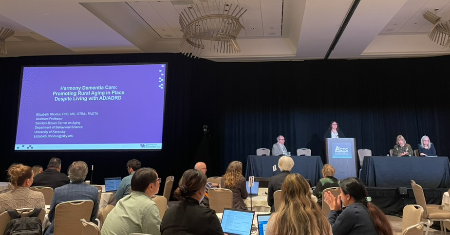 UK Sanders-Brown Center on Aging (@uksbcoa) on Twitter photo Our very own <a href="/DrERhodus/">Elizabeth Rhodus, PhD, OTR/L</a> presented about the #HamonyatHome program during #ACTCWinter2025 meeting! The Harmony at Home program is allowing us to study behavioral interventions in persons with dementia at home. <a href="/CHET_UKY/">Center for Health, Engagement and Transformation</a> <a href="/EngagedAgingLab/">Engaged Aging Lab</a> <a href="/UKYMedicine/">University of Kentucky College of Medicine</a> <a href="/ResearchKY/">UK Research</a> Our very own <a href="/DrERhodus/">Elizabeth Rhodus, PhD, OTR/L</a> presented about the #HamonyatHome program during #ACTCWinter2025 meeting! The Harmony at Home program is allowing us to study behavioral interventions in persons with dementia at home. <a href="/CHET_UKY/">Center for Health, Engagement and Transformation</a> <a href="/EngagedAgingLab/">Engaged Aging Lab</a> <a href="/UKYMedicine/">University of Kentucky College of Medicine</a> <a href="/ResearchKY/">UK Research</a>