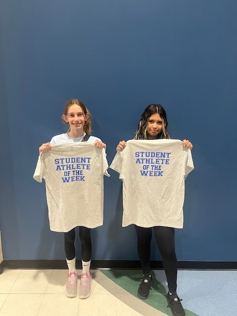 AthleticsHerget's tweet image. Congratulations to Avery O'Connor and Emily Rico on being chosen as student athletes of the week for 7th grade girls basketball. They were chosen for their hard work and effort on the court and in the classroom! #studentathleteoftheweek #partofthepack