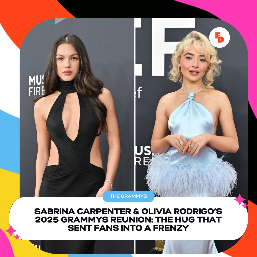 A hug YEARS in the making — #oliviarodrigo and #sabrinacarpenter’s unexpected embrace at the 2025 #Grammys sent the internet into a frenzy 🤯

Read More: bit.ly/4hp6aFs