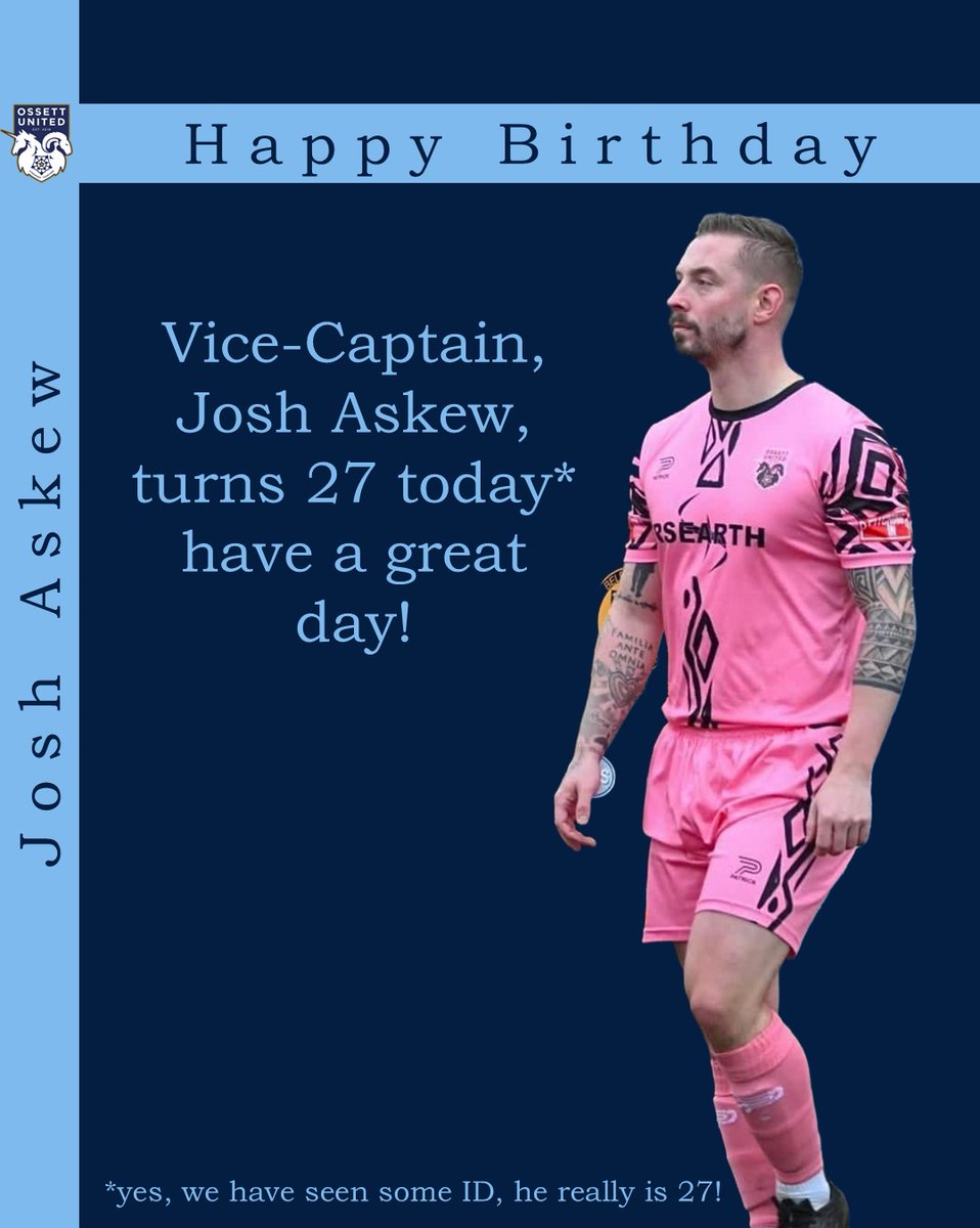 Happy birthday <a href="/Askew_Joshua/">Josh Askew</a> from everyone at Ossett United