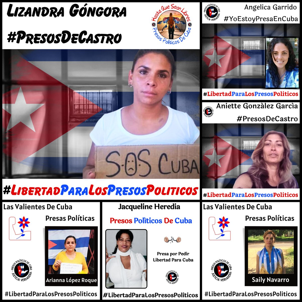 PresosCuba's tweet photo. #Twittazo Libertad para los #PresosDeCastro. Valientes y Dignos Guerreros de la Patria. #Todos https://t.co/XIvXHrjoB5