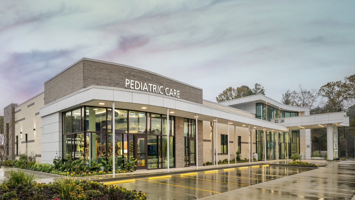 GHC_Architects's tweet photo. With an ocean-inspired palette and playful aquatic murals, 
Citizens Rural Health Pediatric Clinic fosters a comforting and joyful environment, turning what could be a clinical experience into a soothing, child-friendly space for pediatric patients and their families. https://t.co/TuE3qXZ3tA