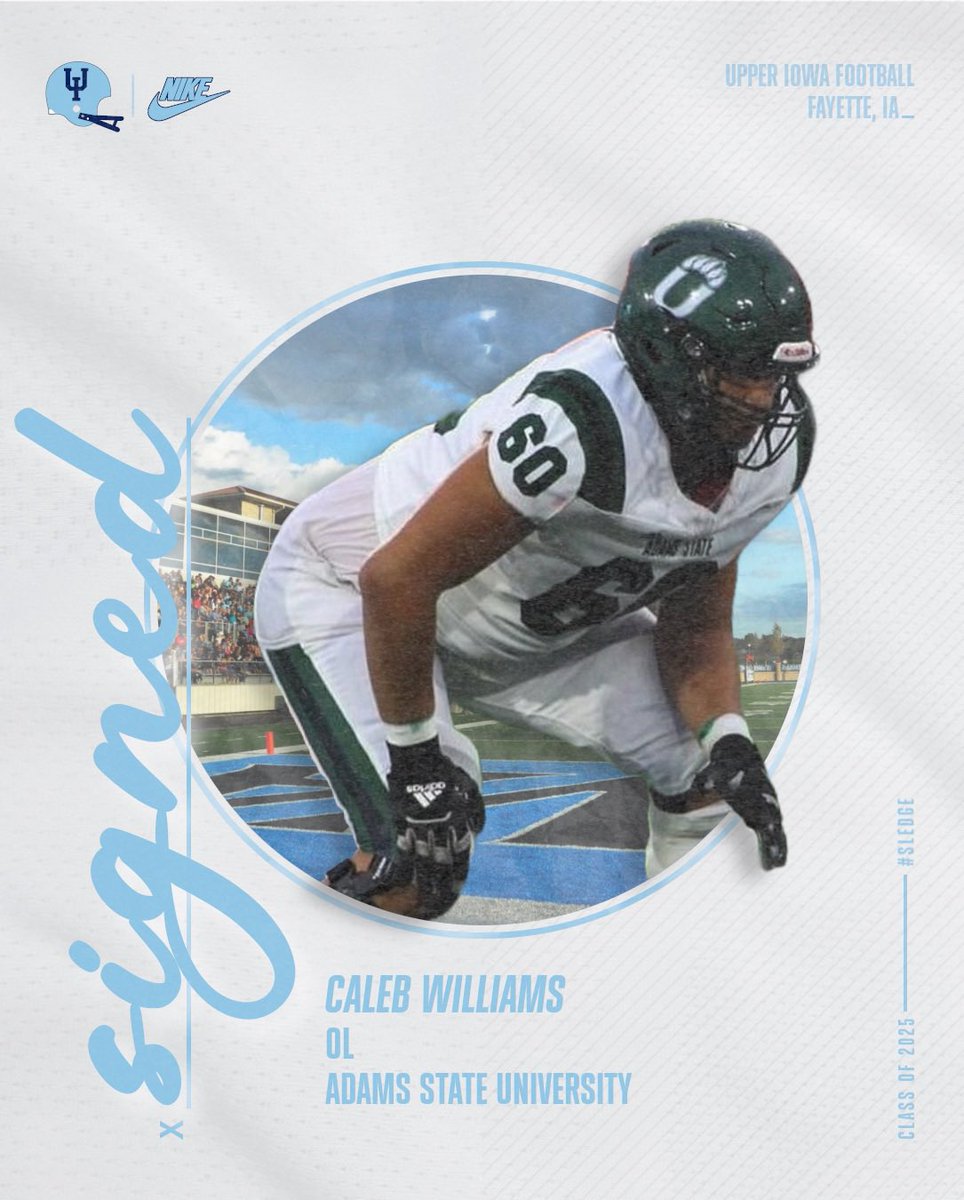 Upper Iowa Football (@upper_iowa_fb) on Twitter photo 𝕆𝕗𝕗𝕚𝕔𝕚𝕒𝕝𝕝𝕪 𝕊𝕚𝕘𝕟𝕖𝕕 ✍️‼️
𝐏𝐞𝐚𝐜𝐨𝐜𝐤 𝐍𝐚𝐭𝐢𝐨𝐧 welcomes you to <a href="/Upper_Iowa_FB/">Upper Iowa Football</a>
<a href="/calebtwilliams/">Caleb Williams</a>
<a href="/RCTC_FB/">RCTC Football</a>
#NSD25 | #SLEDGE | 🦚🏈 𝕆𝕗𝕗𝕚𝕔𝕚𝕒𝕝𝕝𝕪 𝕊𝕚𝕘𝕟𝕖𝕕 ✍️‼️
𝐏𝐞𝐚𝐜𝐨𝐜𝐤 𝐍𝐚𝐭𝐢𝐨𝐧 welcomes you to <a href="/Upper_Iowa_FB/">Upper Iowa Football</a>
<a href="/calebtwilliams/">Caleb Williams</a>
<a href="/RCTC_FB/">RCTC Football</a>
#NSD25 | #SLEDGE | 🦚🏈