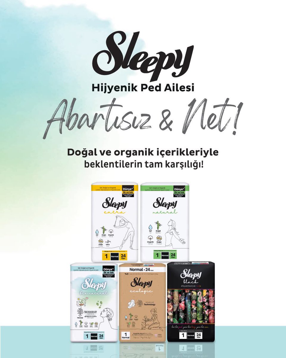 Her kadına, her tarza; Abartısız &amp; Net; Sleepy Ped! 

#sleepy #abartısıznet #hijyenikped #kadınpedi