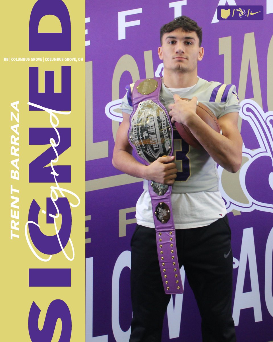 Defiance College Football (@deficollegefb) on Twitter photo Welcome to #JacketNation!
Name: Trent Barraza
Pos: RB
School: Columbus Grove
City: Columbus Grove
State: OH
HT: 6'1
WT: 190
<a href="/TrentBarraza/">Trent Barraza</a>
#NSD25
<a href="/defiancecollege/">Defiance College</a>
<a href="/DC_Athletics/">Defiance College Athletics</a> Welcome to #JacketNation!
Name: Trent Barraza
Pos: RB
School: Columbus Grove
City: Columbus Grove
State: OH
HT: 6'1
WT: 190
<a href="/TrentBarraza/">Trent Barraza</a>
#NSD25
<a href="/defiancecollege/">Defiance College</a>
<a href="/DC_Athletics/">Defiance College Athletics</a>