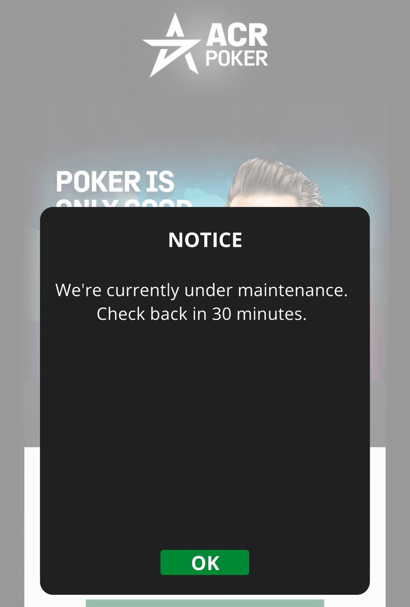 paulrizzi's tweet photo. @ACR_POKER It’s an hour after https://t.co/4UEVSITBv1