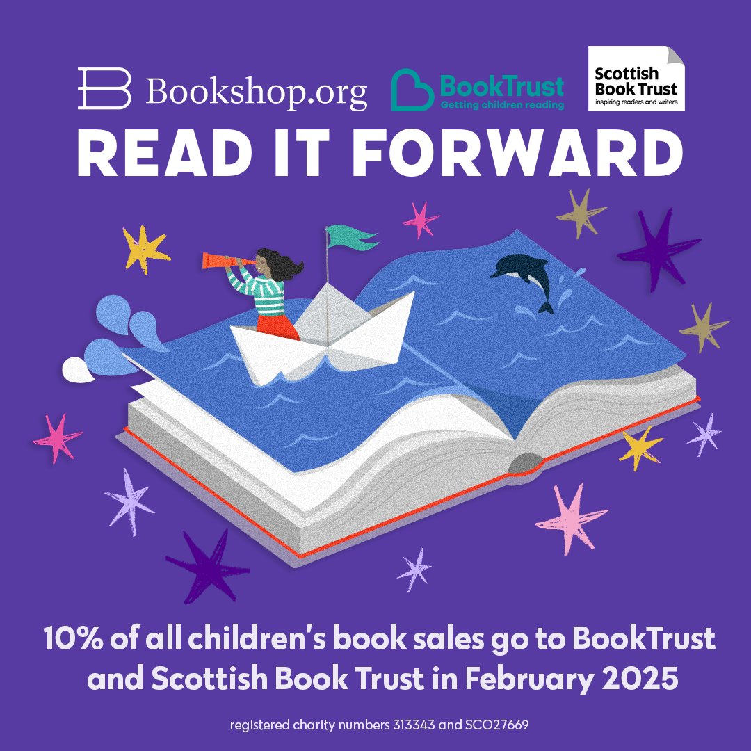 I’m supporting #ReadItForward! Buy any of my books during February at uk.bookshop.org/shop/booktrust
and @bookshop_org_uk will donate 10% to @BookTrust and <a href="/scottishbktrust/">Scottish Book Trust</a>!