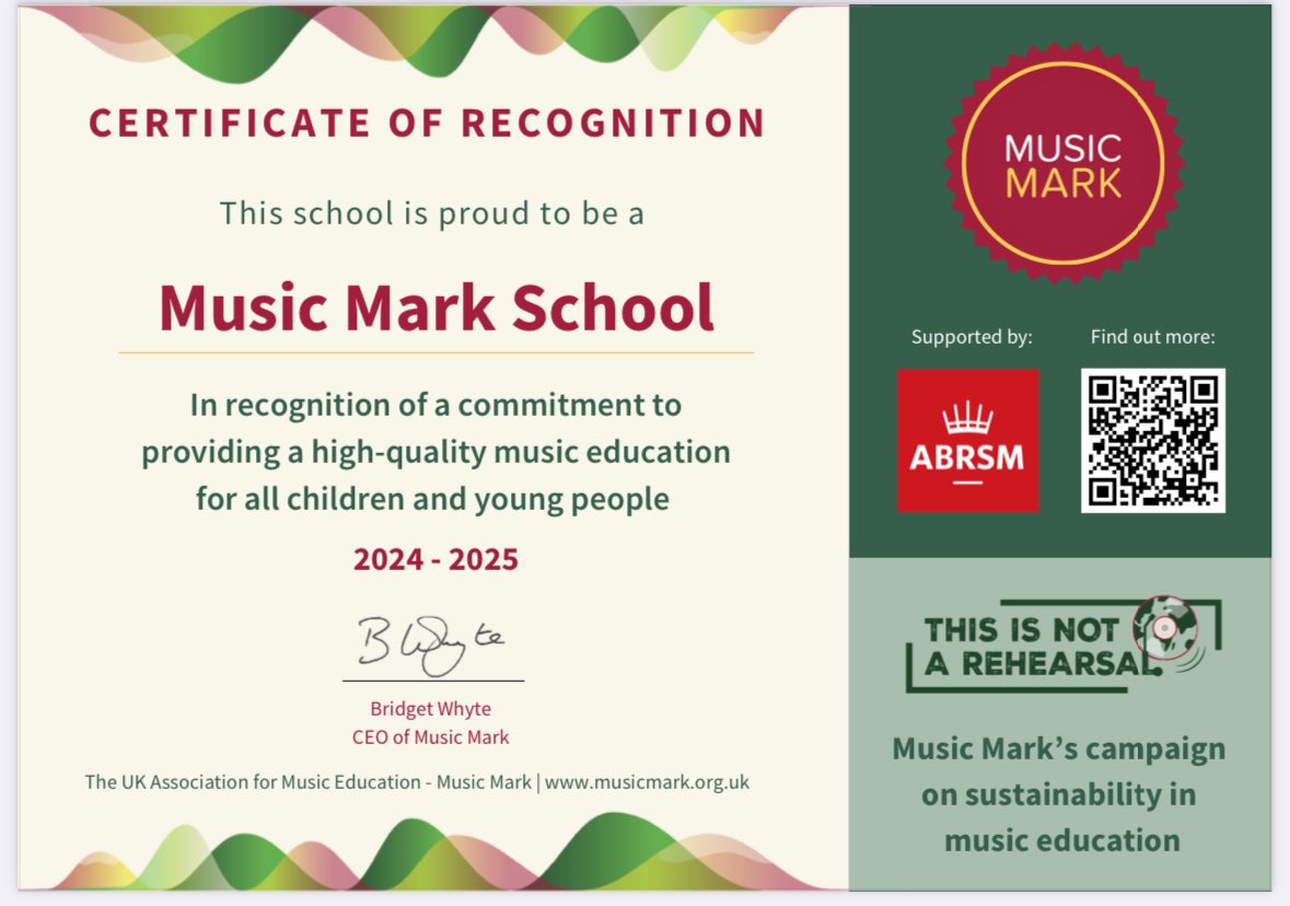 BedfordArts's tweet image. We are proud to be recognised again for our outstanding Music Department #bedforddoesmusic #wearebedfordarts