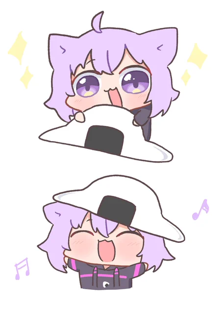 ちっちゃいおかゆとおにぎりゃー帽子 #絵かゆ 