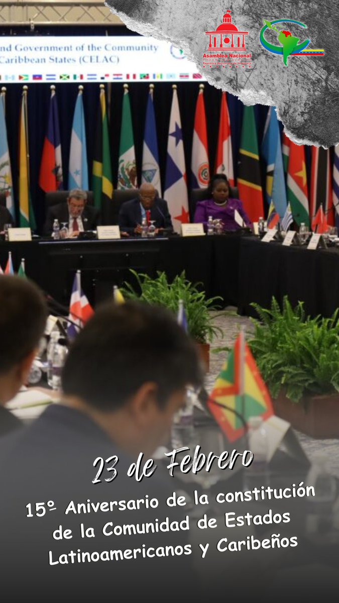 #Efeméride🗓️ | La Comunidad de Estados Latinoamericanos y Caribeños (CELAC) fue fundada gracias a la iniciativa de varios líderes regionales. Su objetivo es promover la integración y cooperación internacional entre los países de la región, garantizando la inclusión social.
#23Feb