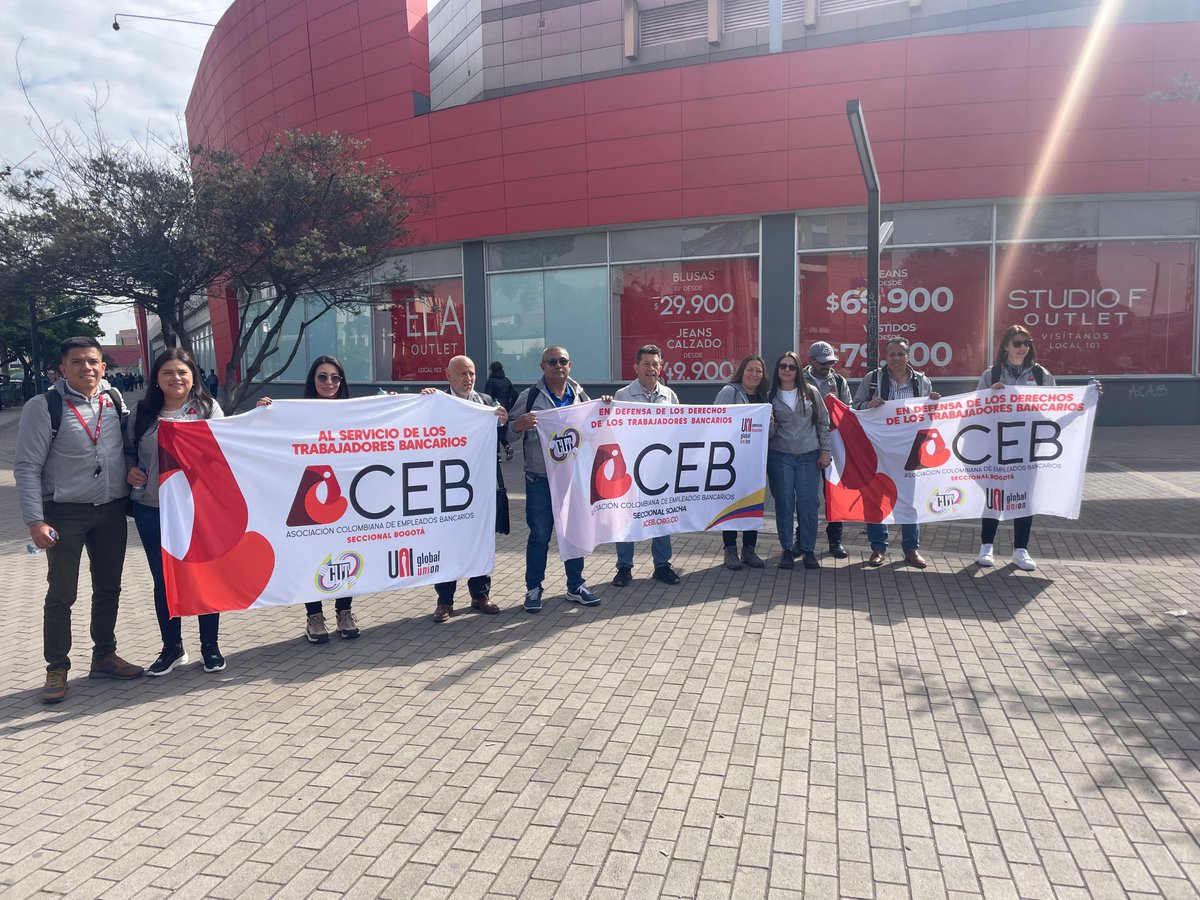 ACEB Bogotá|En apoyo al mitin de <a href="/untraG4S/">UntraG4S</a> en defensa de los derechos ante la violación reiterativa de la convención colectiva firmada con la empresa G4S
Exigimos el respeto a los acuerdos laborales y el cumplimiento de los compromisos adquiridos con los trabajadores <a href="/uniamericas/">UNI Américas</a>