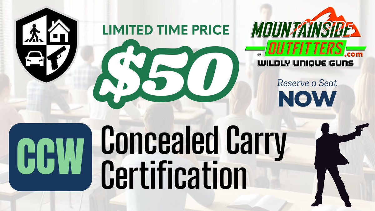 PractTact's tweet image. Join us for our next CCW course in Fordland, MO. 2/8/2025 09:00 - 18:00. No experience necessary. Get your CCW today! RSVP and get additional information at FordlandCCW.com you can find this event on Facebook at facebook.com/events/5996550…