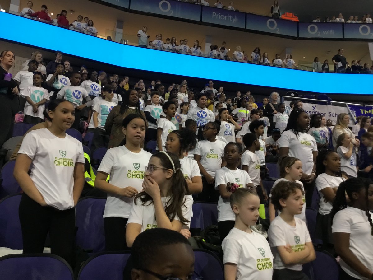 STJ Choir have arrived at <a href="/TheO2/">The O2</a> for <a href="/YVconcerts/">Young Voices</a> and are in the throes of rehearsals! #singing #choir
