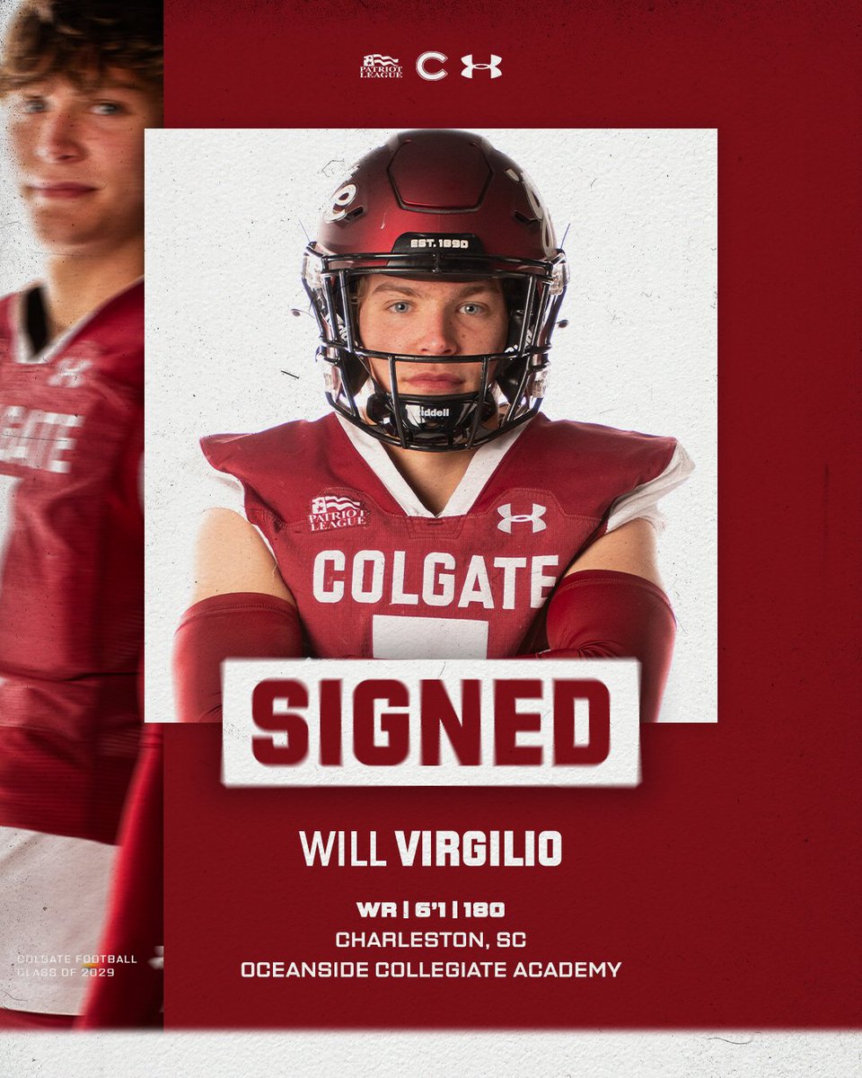Colgate Football (@colgatefb) on Twitter photo Good luck covering this guy š¤·āāļø
Two-time State Champ and All-State WR <a href="/will_virgilio/">Will Virgilio</a> is coming to Colgate!
#GoGate Good luck covering this guy š¤·āāļø
Two-time State Champ and All-State WR <a href="/will_virgilio/">Will Virgilio</a> is coming to Colgate!
#GoGate