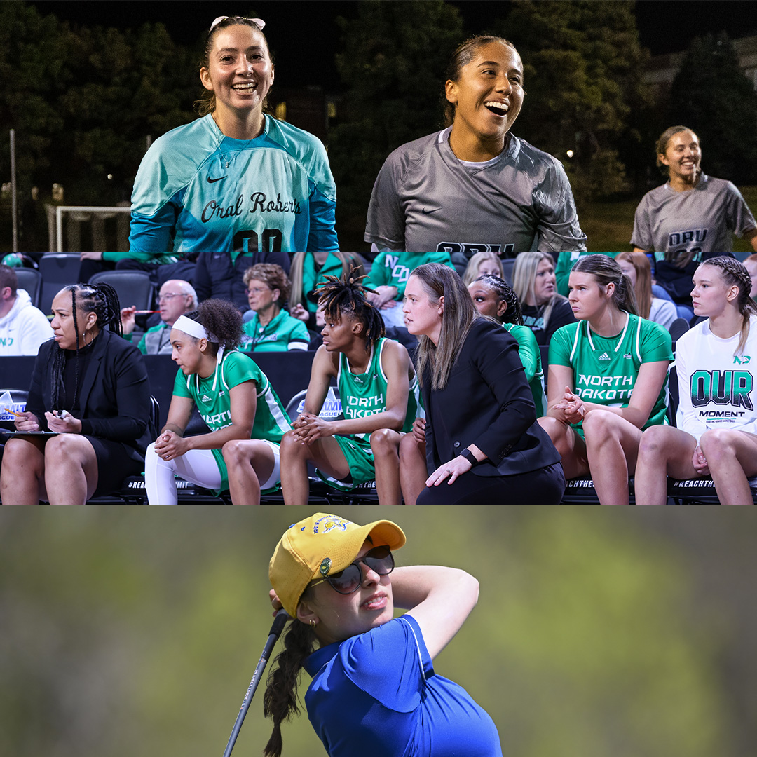 TheSummitLeague's tweet photo. Happy National Girls &amp; Women in Sports Day to our incredible female student-athletes &amp; staff who make countless contributions to our League on &amp; off the competition field!

We are proud to watch you pave the way, change the game, &amp; shape the future.

#ReachTheSummit x #NGWSD https://t.co/9LFLibWgWF