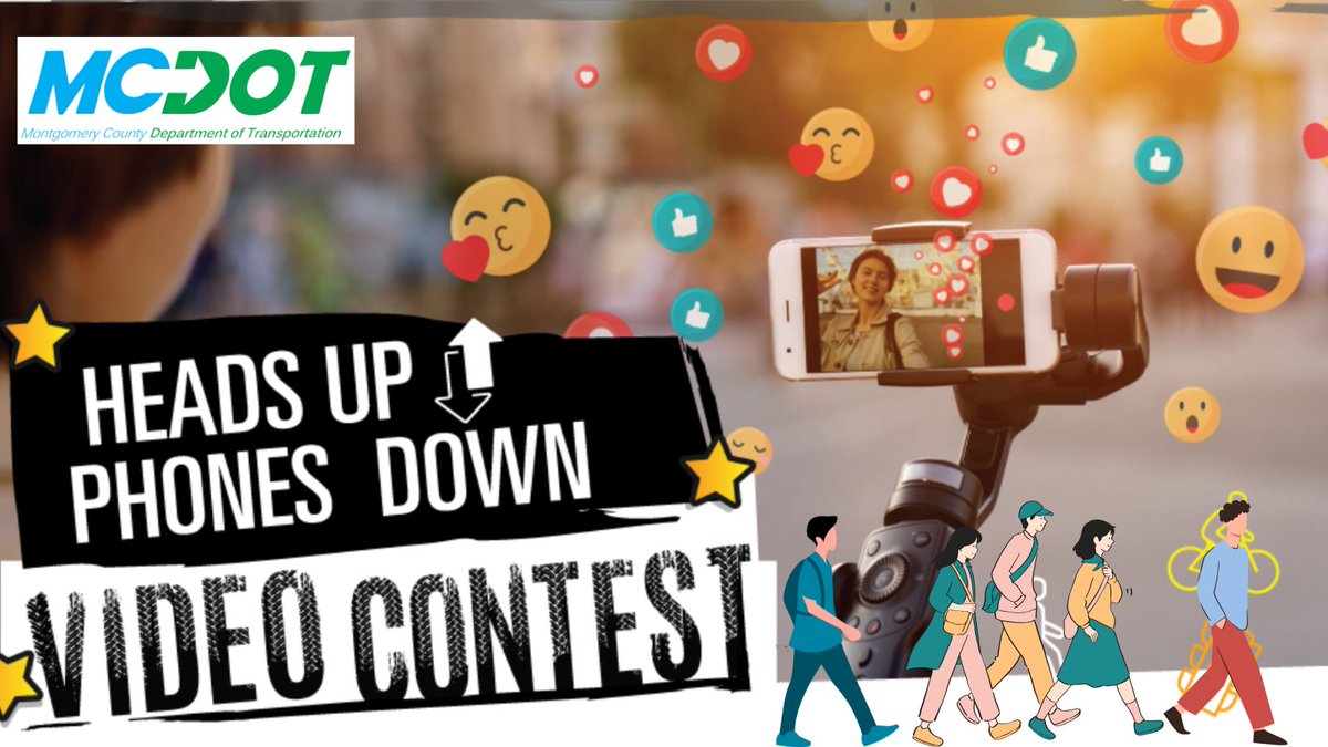 MCDOTNow's tweet image. 📽️ICYMI📽️
#MontgomeryCountyMD's ‘Heads Up👩‍🦰, Phones Down📵’ Teen Video Contest is now accepting submissions through Friday, Feb. 28, 2025.
🌟Details▶️bit.ly/3yepvEb
#highschoolstudents @MCPSSafety @mcpnews @MCPSEspanol @MCPS #ContestAlert