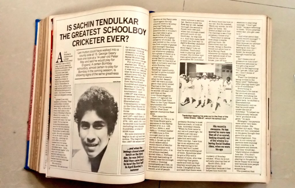 indianhistorypics (@indiahistorypic) on Twitter photo 1988 :: Harsha Bhogle ( <a href="/bhogleharsha/">Harsha Bhogle</a> ) Interviews School Boy Sachin Tendulkar ( <a href="/sachin_rt/">Sachin Tendulkar</a> ) For Sportsworld Magazine
" IS SACHIN TENDULKAR THE GREATEST SCHOOLBOY CRICKETER EVER " ? 1988 :: Harsha Bhogle ( <a href="/bhogleharsha/">Harsha Bhogle</a> ) Interviews School Boy Sachin Tendulkar ( <a href="/sachin_rt/">Sachin Tendulkar</a> ) For Sportsworld Magazine
" IS SACHIN TENDULKAR THE GREATEST SCHOOLBOY CRICKETER EVER " ?