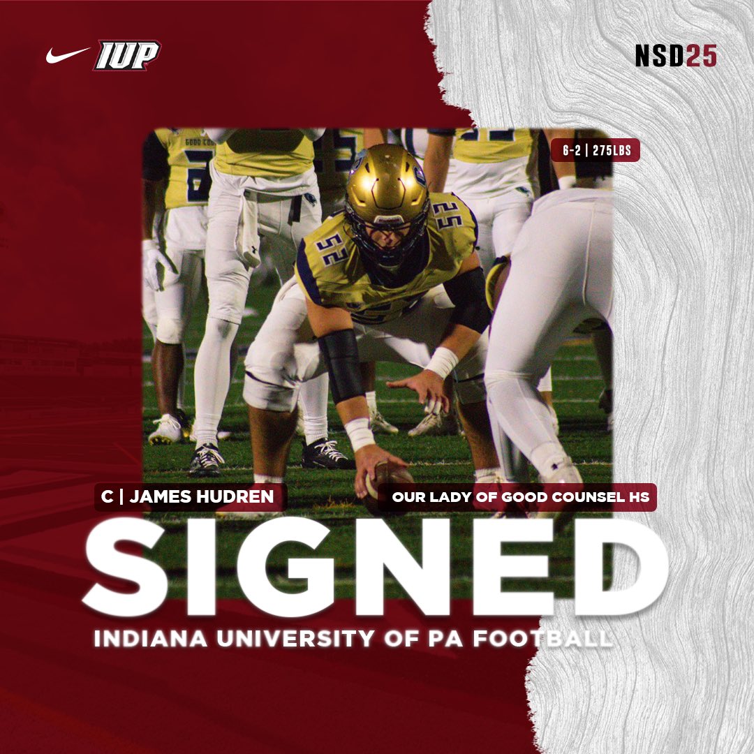Welcome to the family, James Hudren from Our Lady of Good Counsel HS!
 
⏩️ C | 6-2 | 275 
🎥 | hudl.com/video/3/161720…  
 
#ALLIN