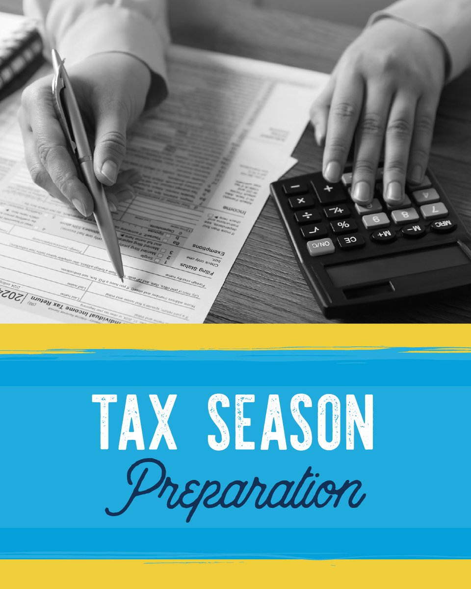 RGFCU's tweet photo. Tax season is here! Stay ahead by gathering your W-2s, 1099s, and other key documents now. Early preparation makes filing a breeze. #TaxTips #OrganizedFinances https://t.co/WbPecCXGZ2
