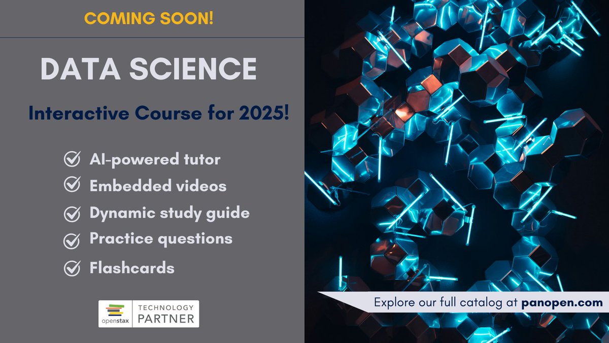Adapted from #openstax, Principles of Data Science is a dynamic, fully customizable course and is appropriate for data science majors and minors.

This title is licensed under a CC BY-NC-SA 4.0 Licence.

#datascience #openaccess #highereducation #onlinelearning #innovation