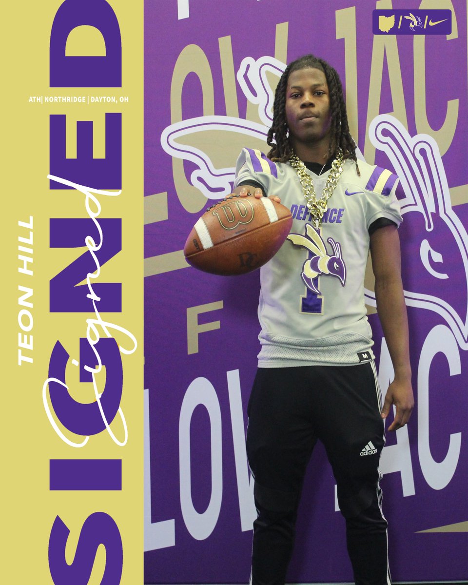 Defiance College Football (@deficollegefb) on Twitter photo Welcome to #JacketNation!
Name: Teon Hill
Pos: ATH
School: Northridge
City: Dayton
State: OH
HT: 5'8
WT: 175
<a href="/TeonHill/">Teon hill</a>
#NSD25
<a href="/defiancecollege/">Defiance College</a>
<a href="/DC_Athletics/">Defiance College Athletics</a> Welcome to #JacketNation!
Name: Teon Hill
Pos: ATH
School: Northridge
City: Dayton
State: OH
HT: 5'8
WT: 175
<a href="/TeonHill/">Teon hill</a>
#NSD25
<a href="/defiancecollege/">Defiance College</a>
<a href="/DC_Athletics/">Defiance College Athletics</a>