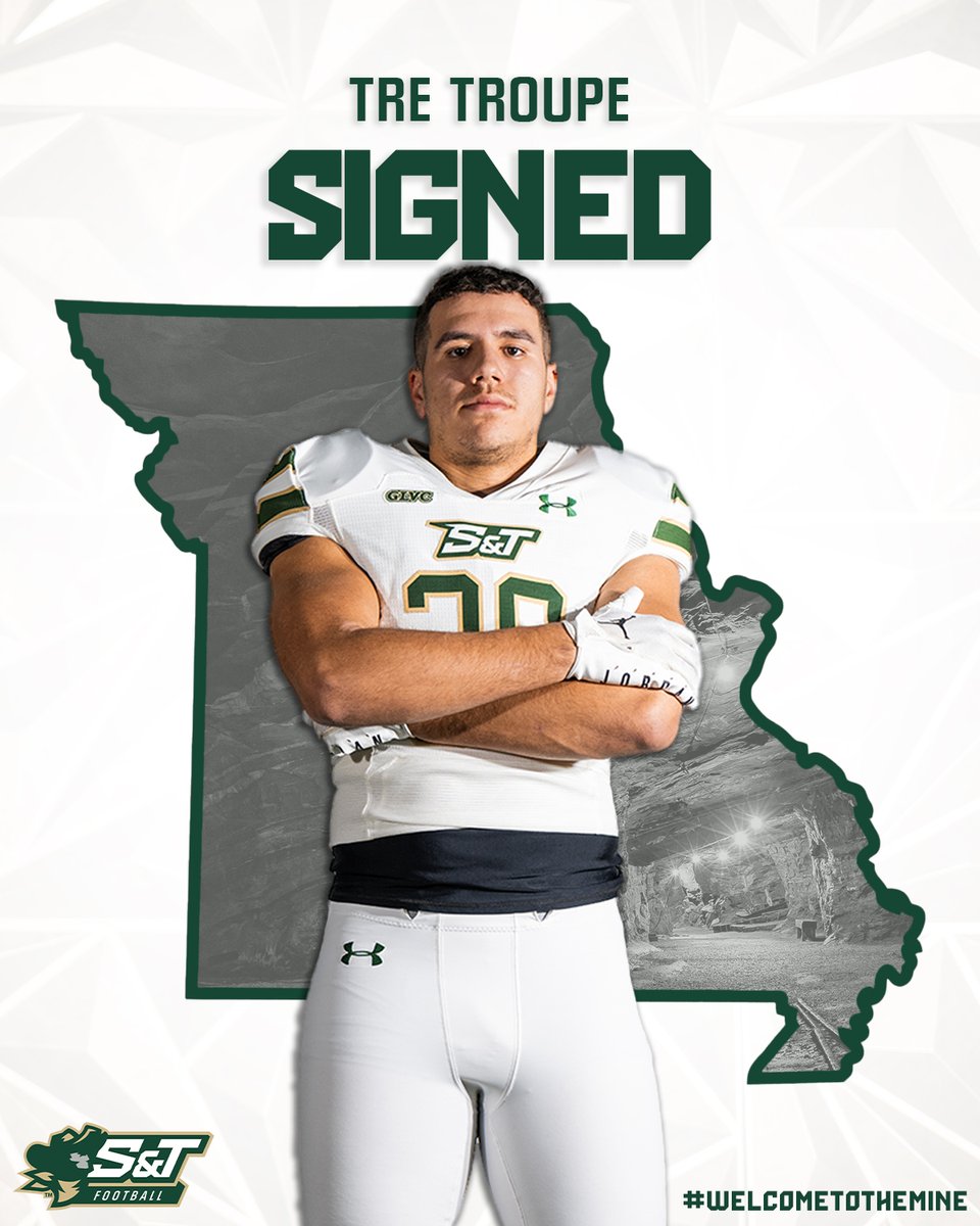 𝗧𝗿𝗲 𝗧𝗿𝗼𝘂𝗽𝗲 | 𝗗𝗟 | 𝗢'𝗙𝗮𝗹𝗹𝗼𝗻, 𝗠𝗼.

Tre Troupe joins the Miners from Fort Zumwalt West High School as a 6'3, 235-pound defensive lineman. At Fort Zumwalt West, Troupe earned academic all-conference honors.

#minerpride #welcometothemine
