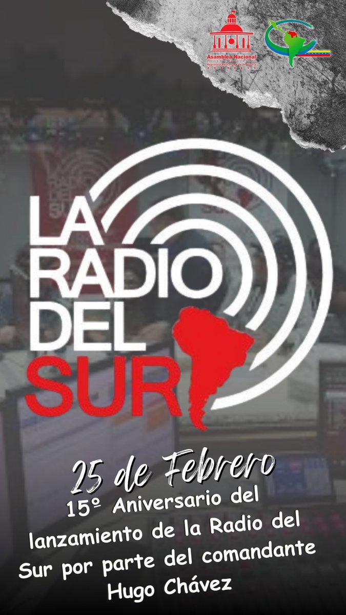 #Efeméride🗓️ | La Radio del Sur celebra 15 años siendo una potente herramienta de comunicación, fortaleciendo las voces de los pueblos y movimientos sociales, tanto a nivel nacional como internacional.

#25Feb
