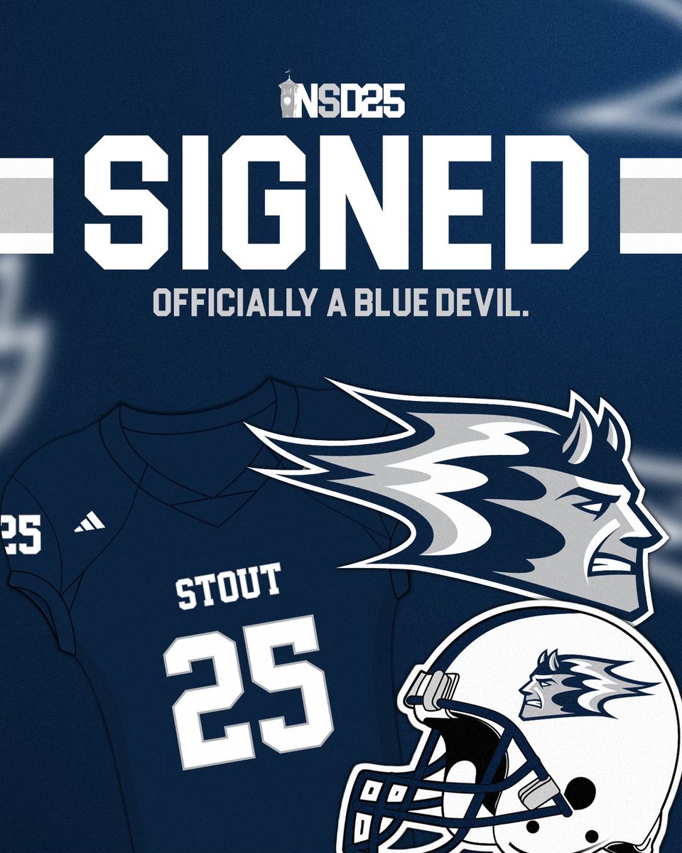 Tyson Hughes³ (@tyson__3) on Twitter photo Officially a Blue Devil. Let’s work!#KeepSwinging25
<a href="/BlueDevil_HC/">Clayt Birmingham</a> <a href="/Coach_Key1/">KeyShawn Carpenter</a> <a href="/UWStoutFootball/">UW-Stout Football</a> Officially a Blue Devil. Let’s work!#KeepSwinging25
<a href="/BlueDevil_HC/">Clayt Birmingham</a> <a href="/Coach_Key1/">KeyShawn Carpenter</a> <a href="/UWStoutFootball/">UW-Stout Football</a>