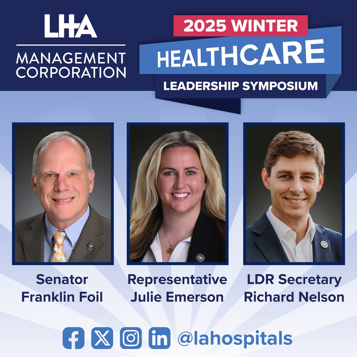 Sen. Franklin Foil, Rep. Julie Emerson, and Louisiana Department of Revenue Secretary Richard Nelson join us today to provide a recap of last year’s tax reform special session and to discuss the upcoming legislative session. 
<a href="/FranklinJFoil/">Senator Franklin Foil</a> <a href="/JulieEmerson/">Julie Emerson</a> @nelsonforla <a href="/larevenue/">Louisiana Department of Revenue</a>