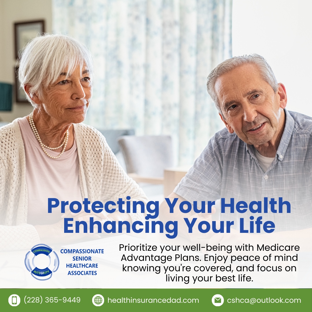 Protecting your health, enhancing your life! 🌟 

Prioritize your well-being with Medicare Advantage Plans. With the right coverage, you can enjoy peace of mind and focus on living your best life. 

Let us help you find the perfect plan to fit your needs.