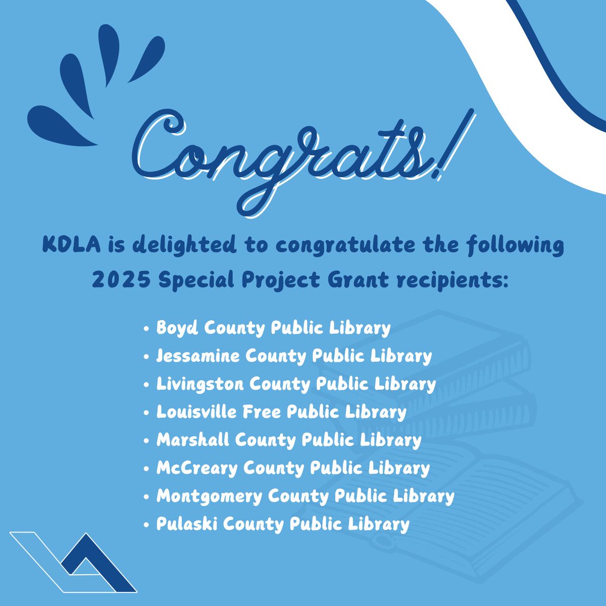 Check out the libraries listed in the graphic that are 2025 Special Project Grant recipients!

Grant funds totaling $49,400 were awarded for projects as varied as: community gardens, environmental education, server &amp; computer center upgrades, adult education, &amp; language support!