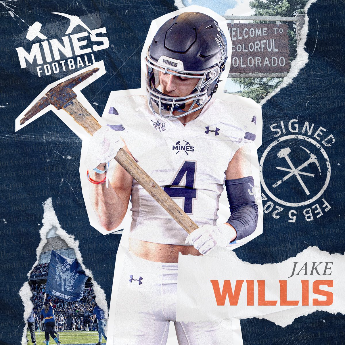 Mines Football (@minesfootball) on Twitter photo ⚒️𝗦𝗜𝗚𝗡𝗘𝗗⚒️
Jake Willis
WR | Arlington, Wash. | Arlington HS
<a href="/JakeTWillis04/">Jake Willis</a>
#HelluvaEngineer⚒️ ⚒️𝗦𝗜𝗚𝗡𝗘𝗗⚒️
Jake Willis
WR | Arlington, Wash. | Arlington HS
<a href="/JakeTWillis04/">Jake Willis</a>
#HelluvaEngineer⚒️