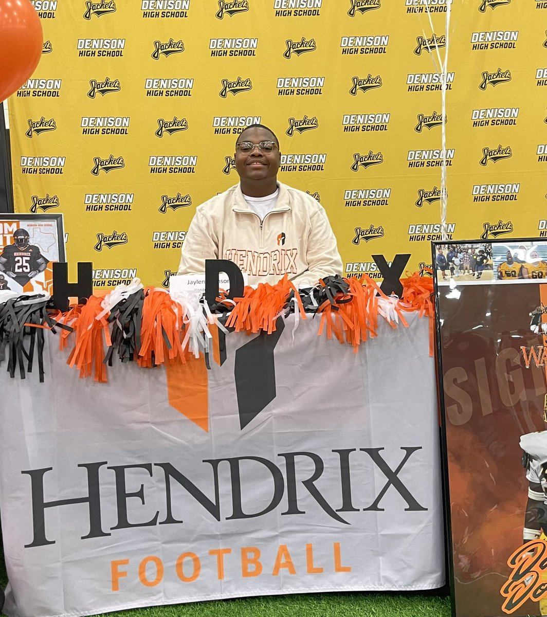 Denison HS Yellow Jackets Football Recruiting (@recruit_denison) on Twitter photo Congratulations to former @denisonFb OL <a href="/D1_Jaylen78/">🌟⭐️Jaylen “Big Jay” Johnson⭐️🌟</a> on signing with <a href="/HendrixFootball/">#WeAreWarriors</a>!
#IGTBAYJ Congratulations to former @denisonFb OL <a href="/D1_Jaylen78/">🌟⭐️Jaylen “Big Jay” Johnson⭐️🌟</a> on signing with <a href="/HendrixFootball/">#WeAreWarriors</a>!
#IGTBAYJ