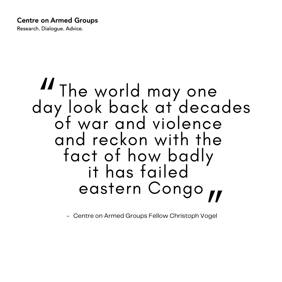 Centre on Armed Groups (@armed_groups) on Twitter photo In a new Q&A piece for the Centre, Fellow <a href="/ethuin/">Christoph N. Vogel</a> unpacks the complexities of the #M23 conflict and the broader crisis in the #EasternDRC.
Read it here: armedgroupscentre.org/m23drc-vogel In a new Q&A piece for the Centre, Fellow <a href="/ethuin/">Christoph N. Vogel</a> unpacks the complexities of the #M23 conflict and the broader crisis in the #EasternDRC.
Read it here: armedgroupscentre.org/m23drc-vogel